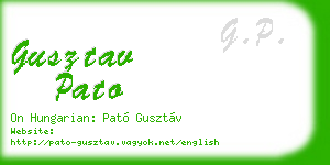 gusztav pato business card