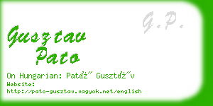 gusztav pato business card